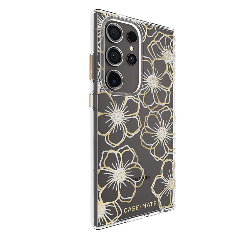 Case-Mate Floral Gems - Case for Samsung Galaxy S24 Ultra (Gold) - 2