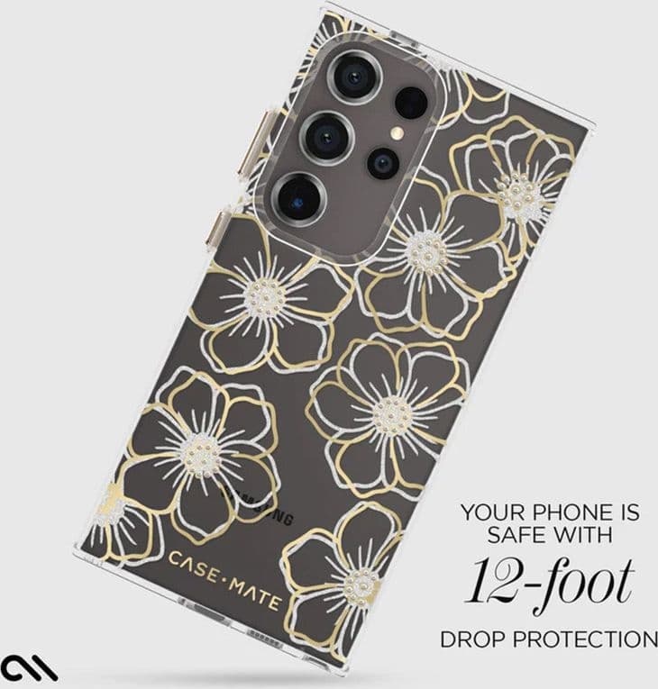 Case-Mate Floral Gems - Case for Samsung Galaxy S24 Ultra (Gold) - 8