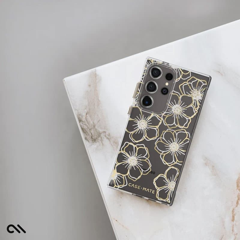 Case-Mate Floral Gems - Case for Samsung Galaxy S24 Ultra (Gold) - 10