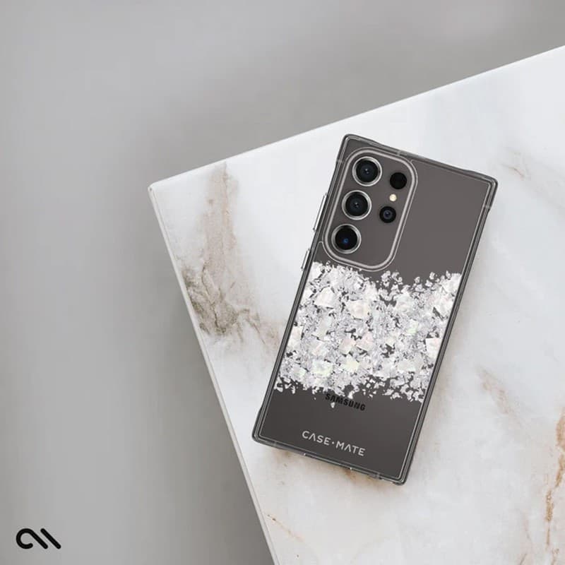 Case-Mate Karat - Samsung Galaxy S24 Ultra case decorated with mother of pearl (A Touch of Pearl) - 20