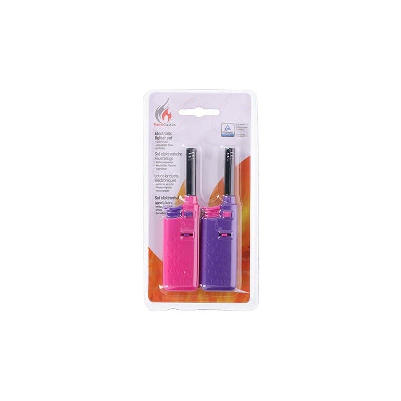 BBQ - Gas lighter for barbecue / kitchen 14 cm 2 pcs. (pink / purple) - 3