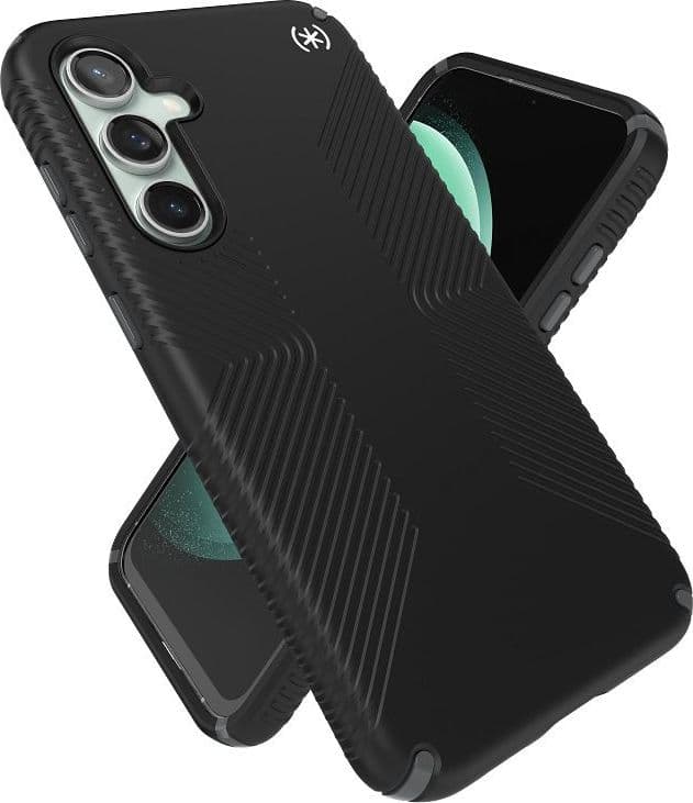Speck Presidio2 Grip - Custodia per Samsung Galaxy S23 FE (Nero/Nero/Bianco) - 9