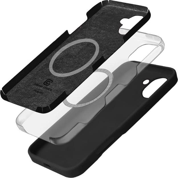 Crong Color Cover Magnetic - Custodia MagSafe per iPhone 16 (Nero) - 3