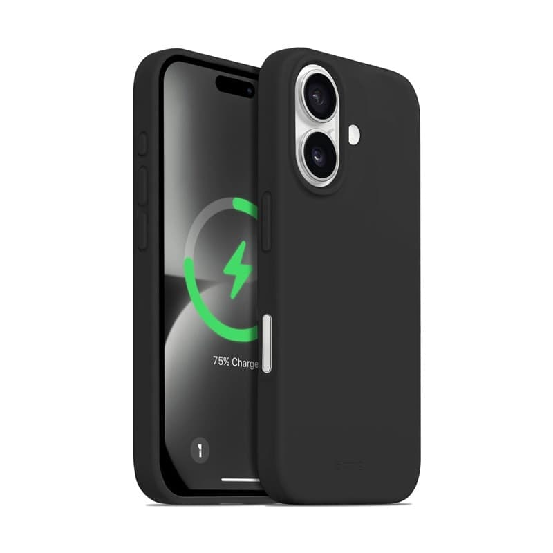 Crong Color Cover Magnetic - Custodia MagSafe per iPhone 16 (Nero) - 10