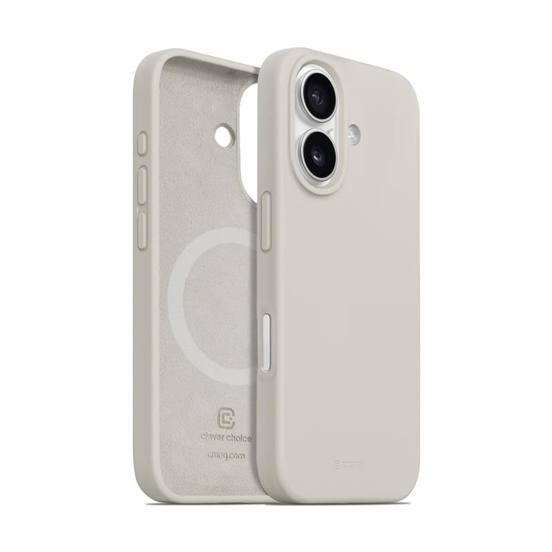 Crong Color Cover Magnetic - Custodia MagSafe per iPhone 16 (Beige pietra) - 7