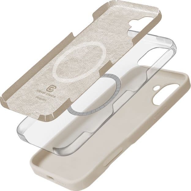 Crong Color Cover Magnetic - Custodia MagSafe per iPhone 16 (Beige pietra) - 8