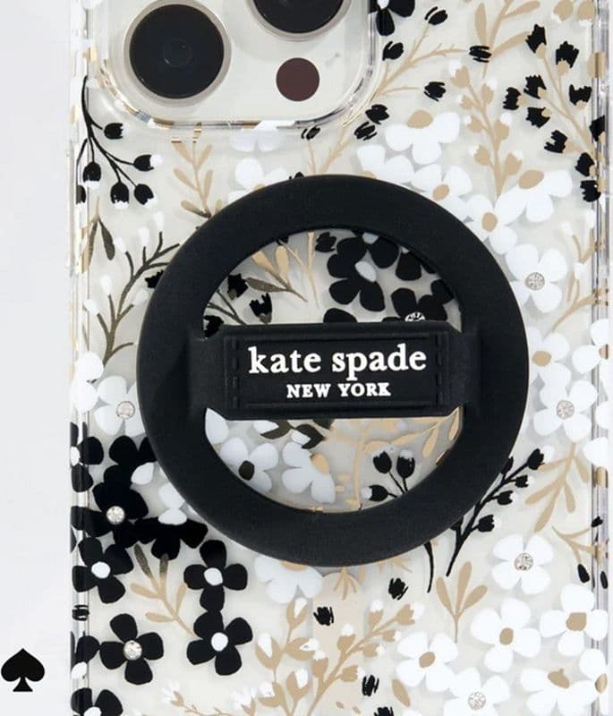 Kate Spade New York Magnetic Loop Grip - MagSafe Finger Holder (Black) - 9