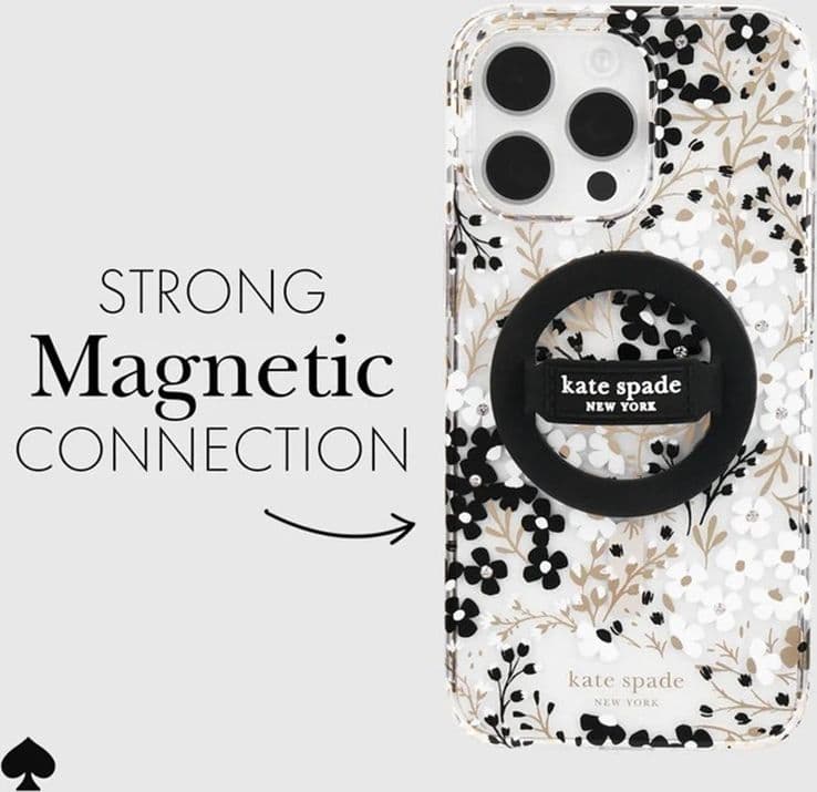 Kate Spade New York Magnetic Loop Grip - MagSafe Finger Holder (Black) - 10
