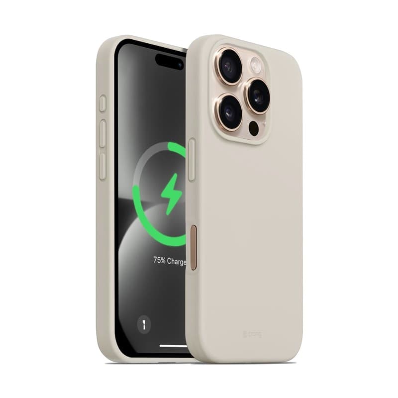 Crong Color Cover Magnetic - Custodia MagSafe per iPhone 16 Pro Max (Beige pietra) - 8