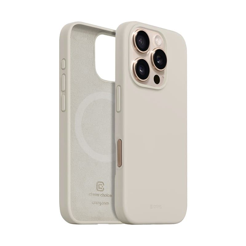 Crong Color Cover Magnetic - Custodia MagSafe per iPhone 16 Pro Max (Beige pietra) - 9