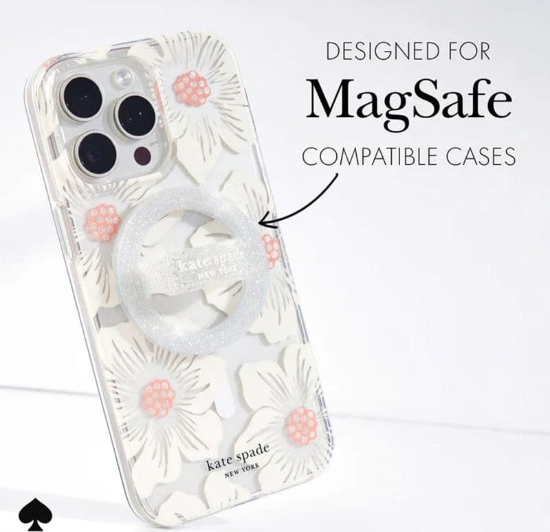 Kate Spade New York Magnetic Loop Grip - MagSafe finger holder (The Sparkle Silver) - 4