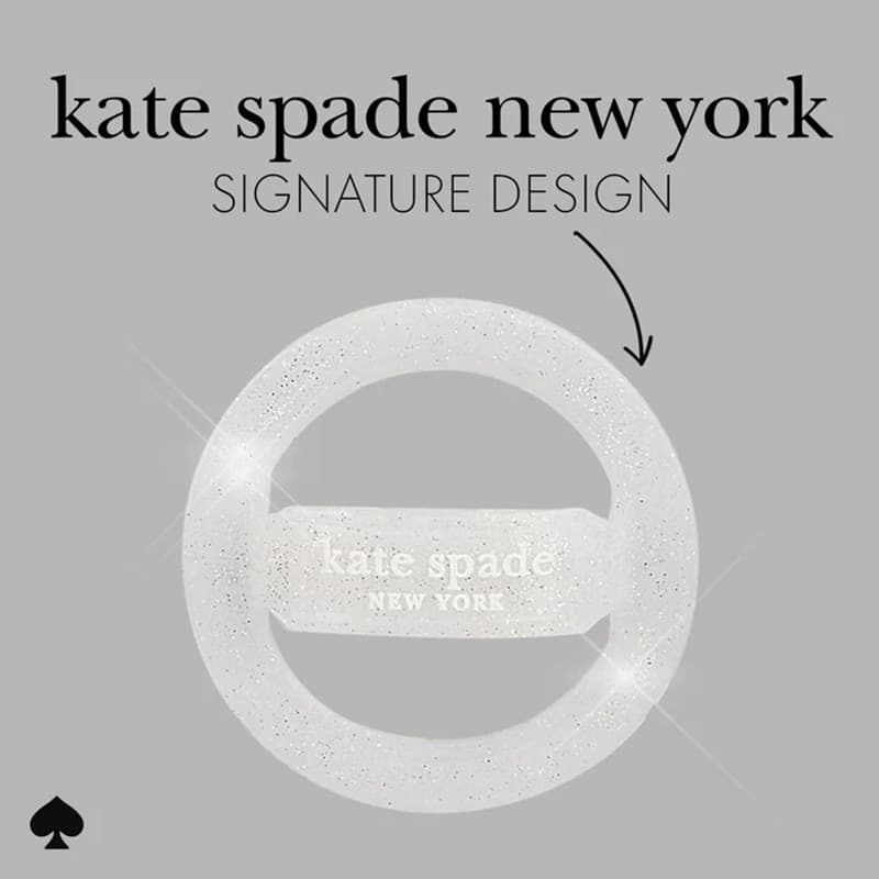 Kate Spade New York Magnetic Loop Grip - MagSafe finger holder (The Sparkle Silver) - 6