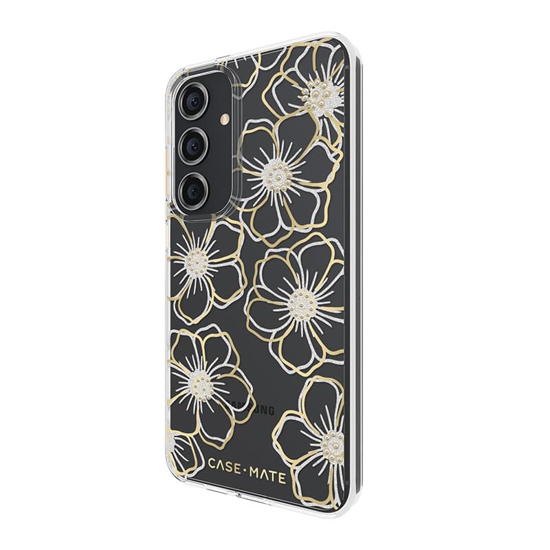 Case-Mate Floral Gems - Case for Samsung Galaxy S24+ (Gold) - 3