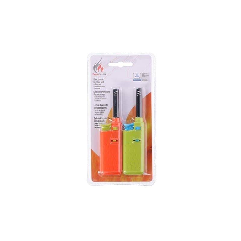 BBQ - Gas lighter for barbecue / kitchen 14 cm 2 pcs. (orange / green) - 5