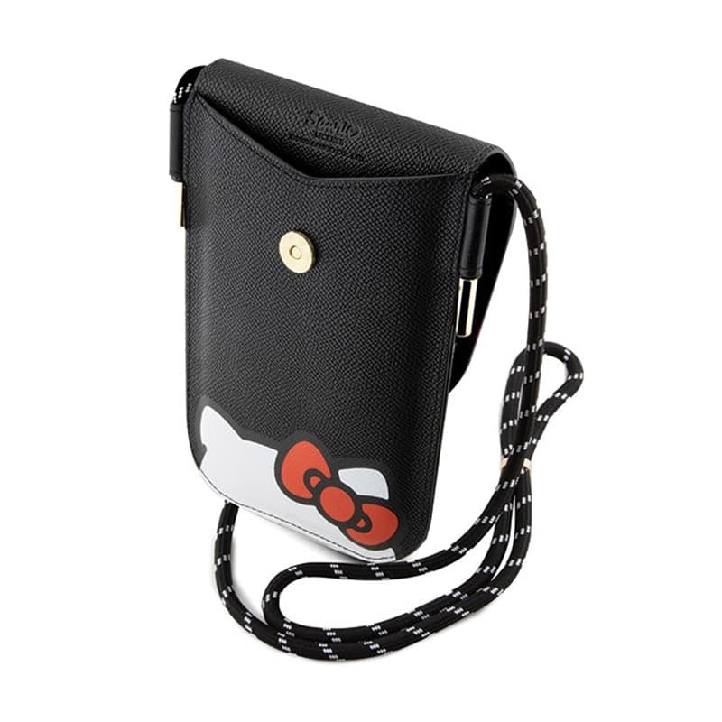 Hello Kitty Leather Hiding Kitty Cord - Phone crossbody bag (black) - 5