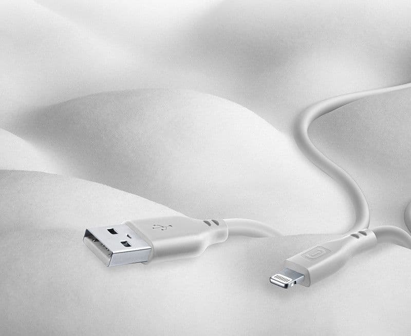 Cellularline Soft Cable - USB-A to Lightning cable MFi certified 1.2 m (grey) - 2