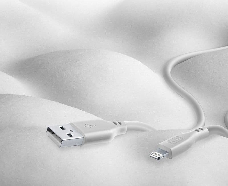 Cellularline Soft Cable - USB-A to Lightning cable MFi certified 1.2 m (grey) - 7
