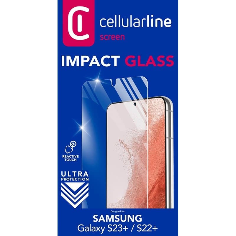 Cellularline Impact Glass - Toughened protective glass Samsung Galaxy S23+ / S22+ - 7