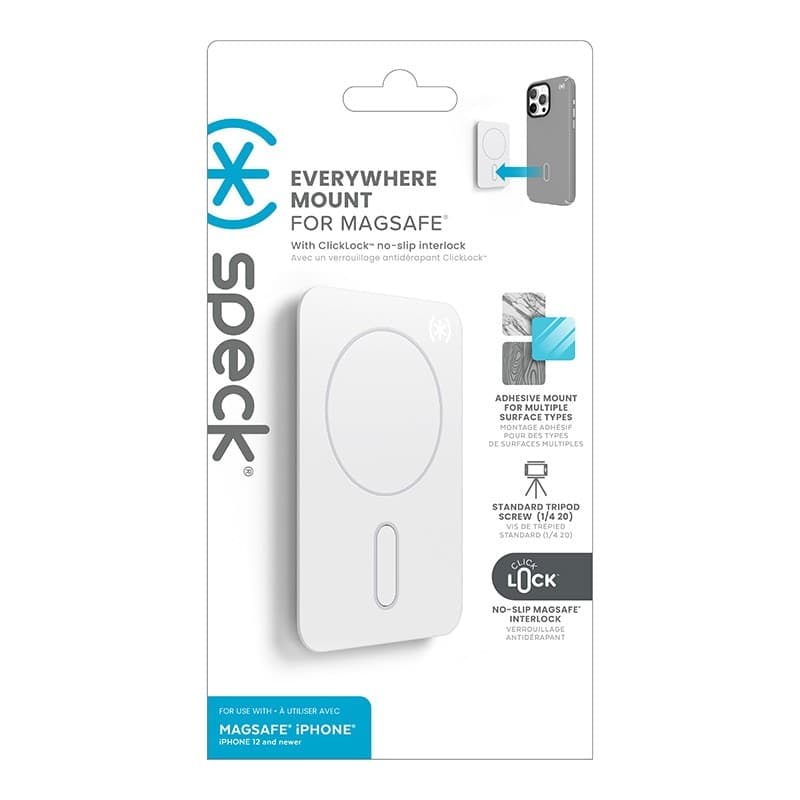 Supporto Speck Everywhere + ClickLock - Supporto magnetico MagSafe (bianco) - 20