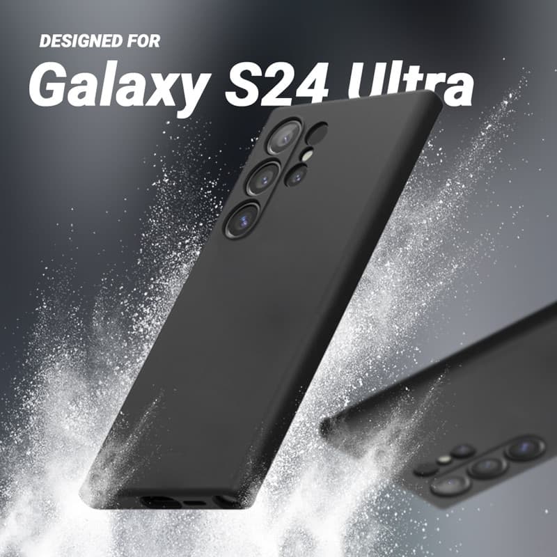 Crong Color Cover - Custodia per Samsung Galaxy S24 Ultra (Nero) - 5