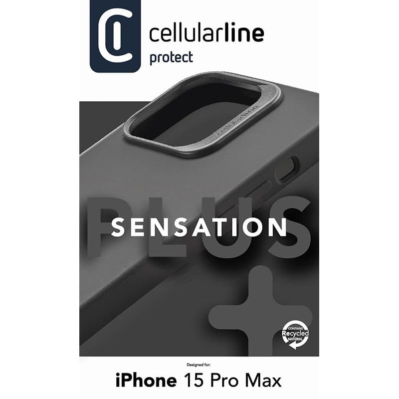 Cellularline Sensation Plus - iPhone 15 Pro Max Case with MICROBAN Coating (black) - 13