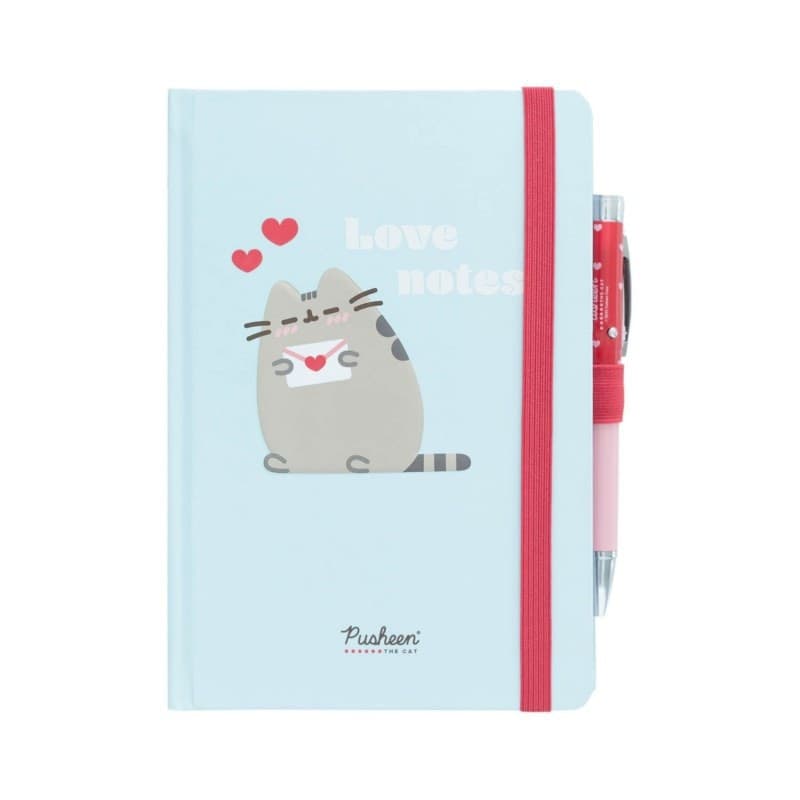 Pusheen - Quaderno + penna torcia della collezione Purrfect Love - 9