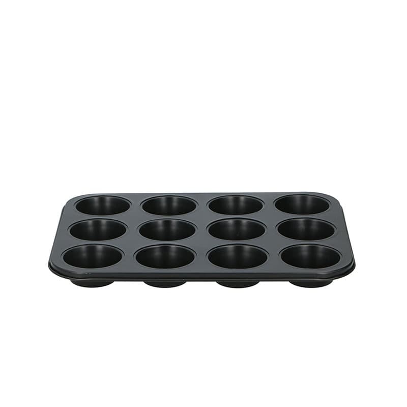 Alpina - Muffin / cupcake tin for 12 pieces non-stick (black) - 3