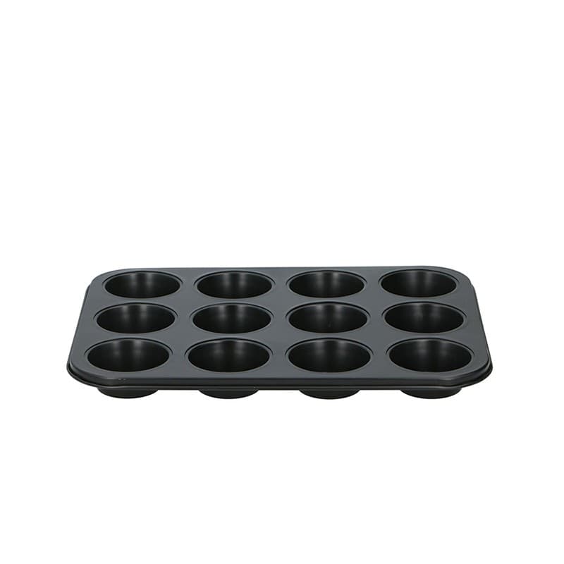 Alpina - Muffin / cupcake tin for 12 pieces non-stick (black) - 7