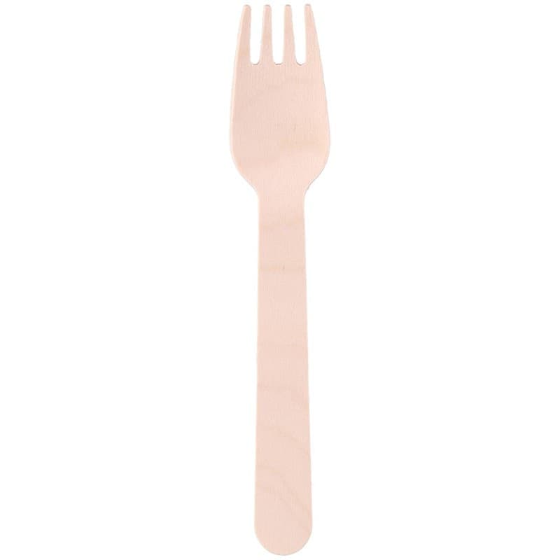 Alpina - Disposable wooden forks 16 cm 50 pcs - 4