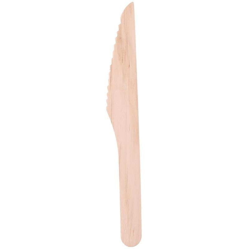 Alpina - Disposable wooden knives 16 cm 50 pcs - 5