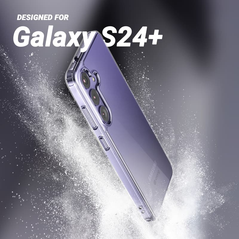 Crong Crystal Shield Cover - Custodia per Samsung Galaxy S24+ (Trasparente) - 5