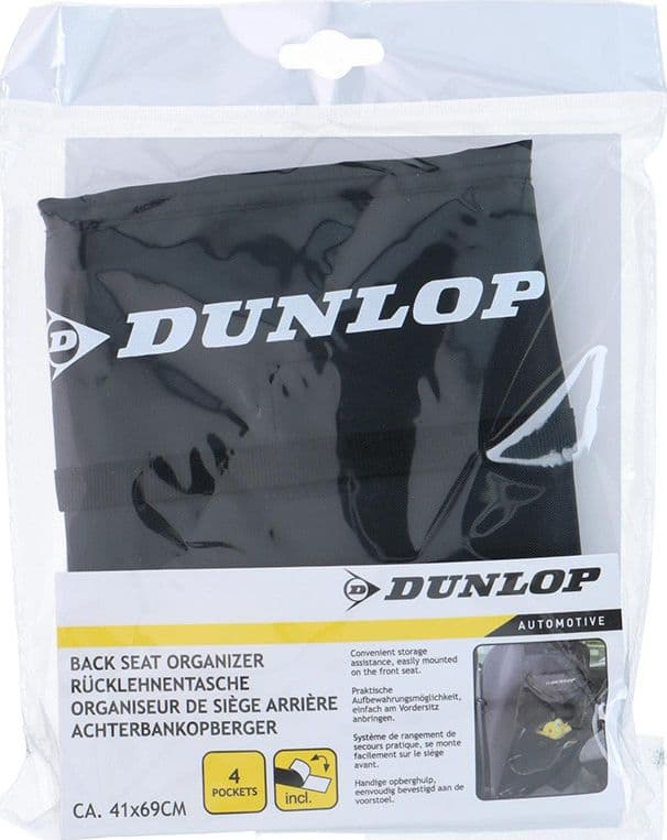 Dunlop - Car organizer / glove box / seat protector (black) - 3
