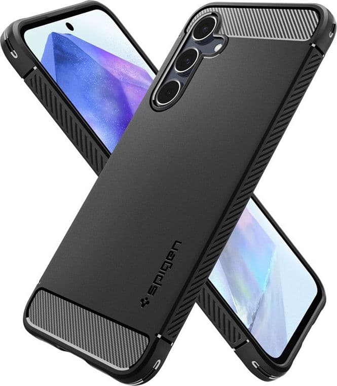 Spigen Rugged Armor - Case for Samsung Galaxy A55 5G (Matte Black) - 18