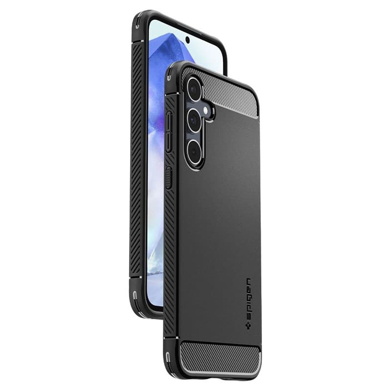 Spigen Rugged Armor - Case for Samsung Galaxy A55 5G (Matte Black) - 19