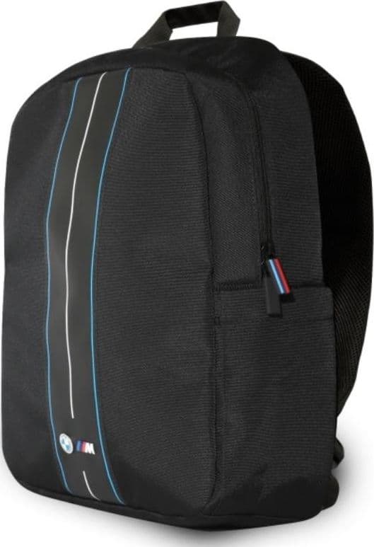 BMW Nylon Blue Stripe - Laptop Backpack 16" (Black) - 2