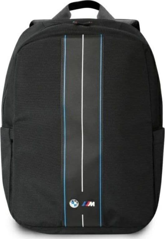 BMW Nylon Blue Stripe - Laptop Backpack 16" (Black) - 5