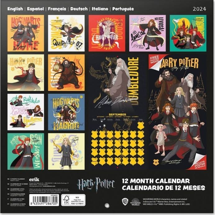 Harry Potter - Calendario da parete 2024 (30 x 30 cm) - 7