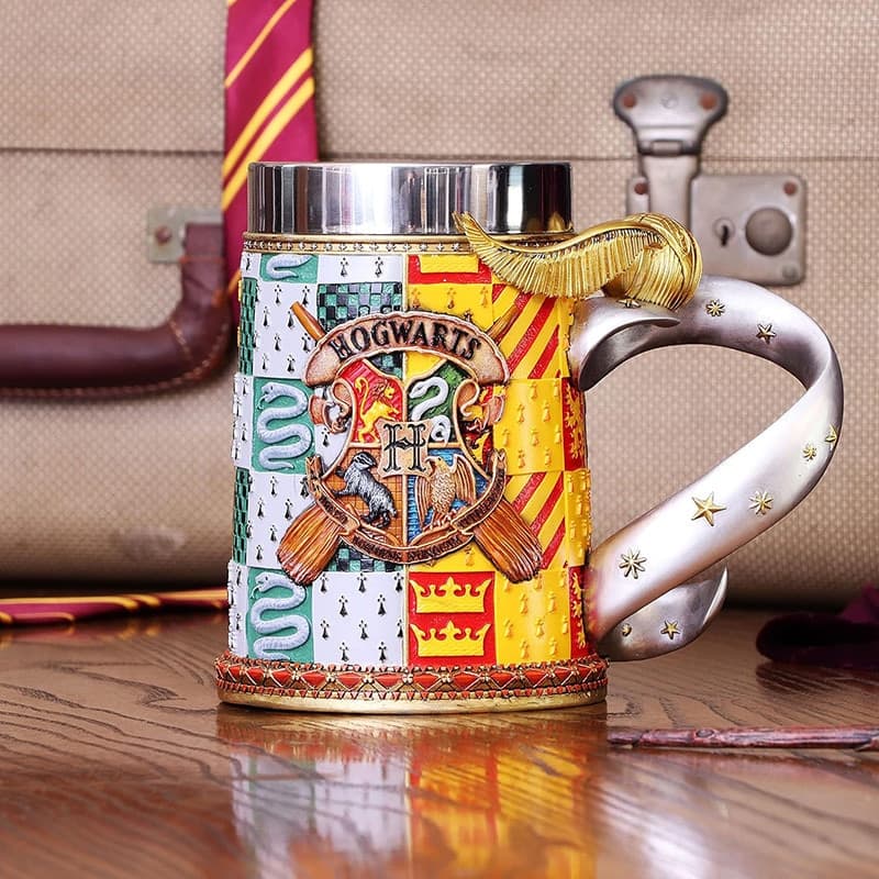 Harry Potter - Tazza/Teschio in acciaio inossidabile in confezione regalo Boccino d'oro 600 ml - 6