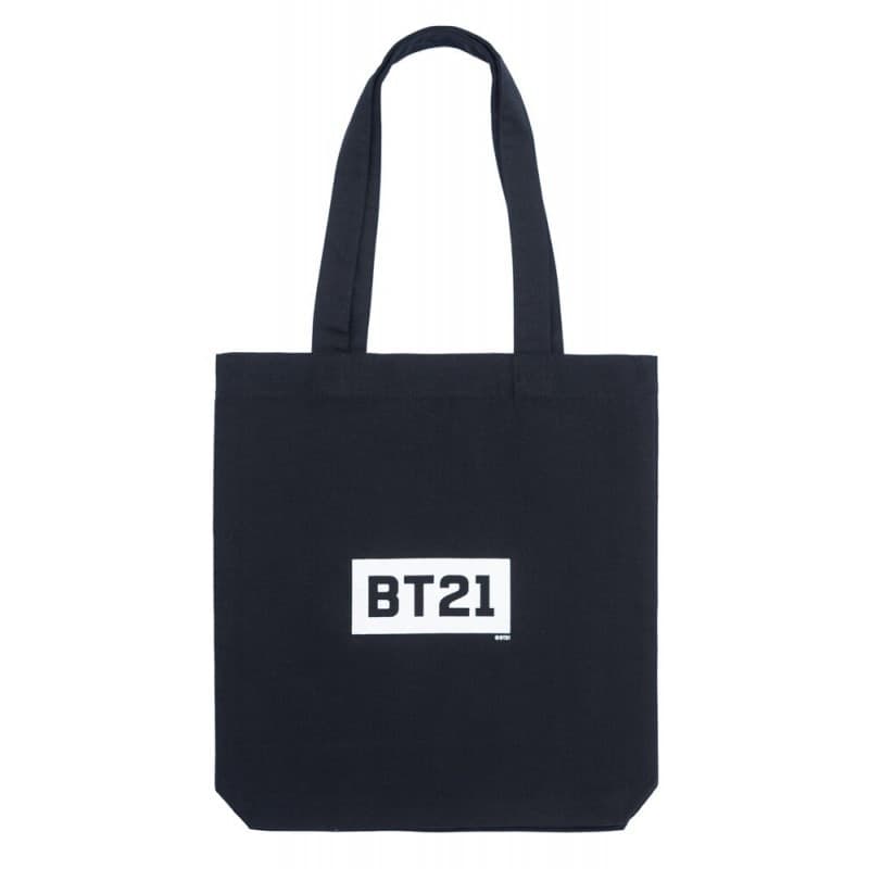 BT21 - Fabric shopping bag 28x40 cm (Black) - 2