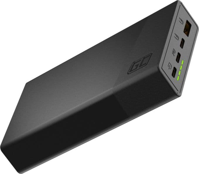 Green Cell PowerPlay20s - Power Bank 20000 mAh with USB-A QuickCharge 3.0 and 2x USB-C Power Delivery 22.5W (black) - 11