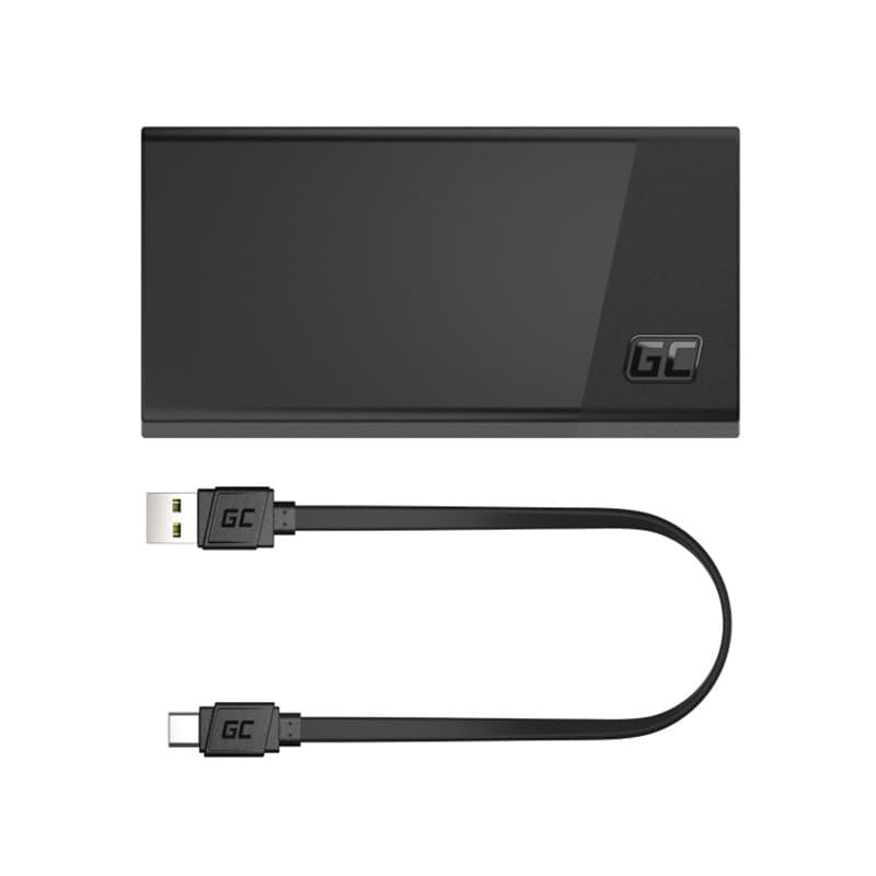 Green Cell PowerPlay20s - Power Bank 20000 mAh with USB-A QuickCharge 3.0 and 2x USB-C Power Delivery 22.5W (black) - 17