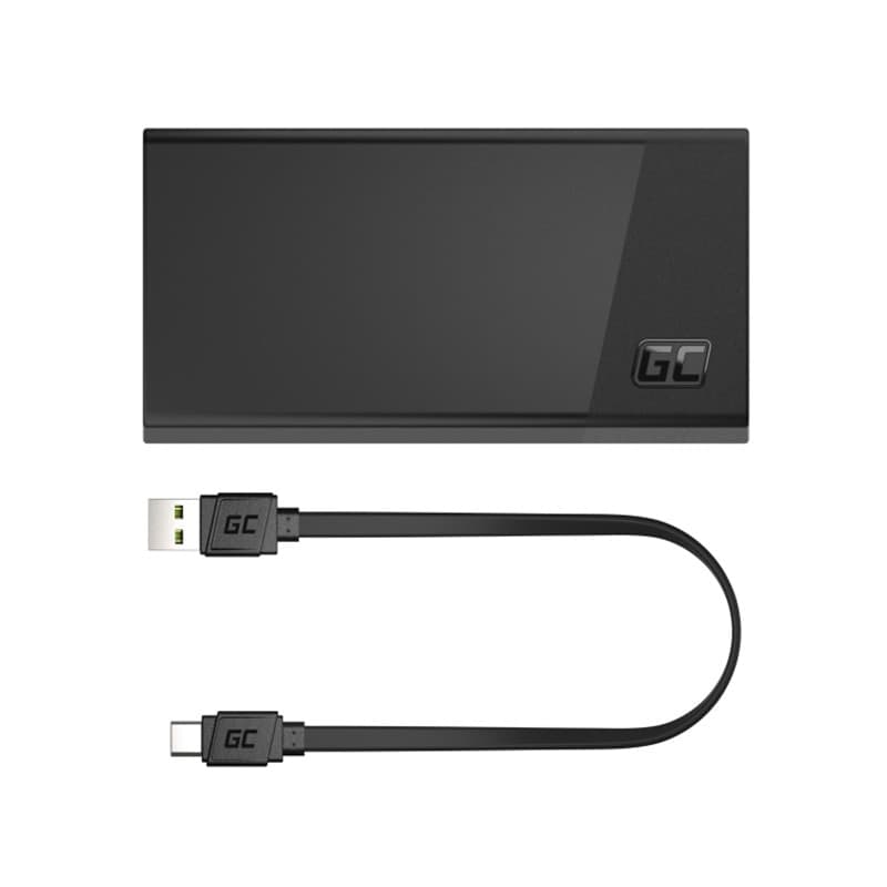 Green Cell PowerPlay20s - Power Bank 20000 mAh with USB-A QuickCharge 3.0 and 2x USB-C Power Delivery 22.5W (black) - 7