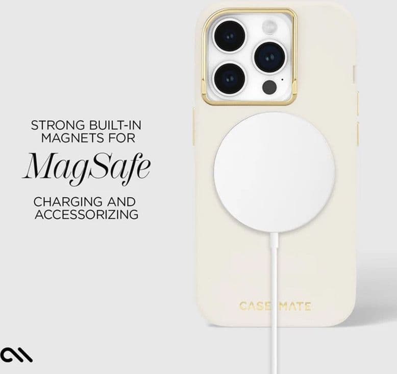 Case-Mate Silicone MagSafe - Case iPhone 15 Pro (Beige) - 12