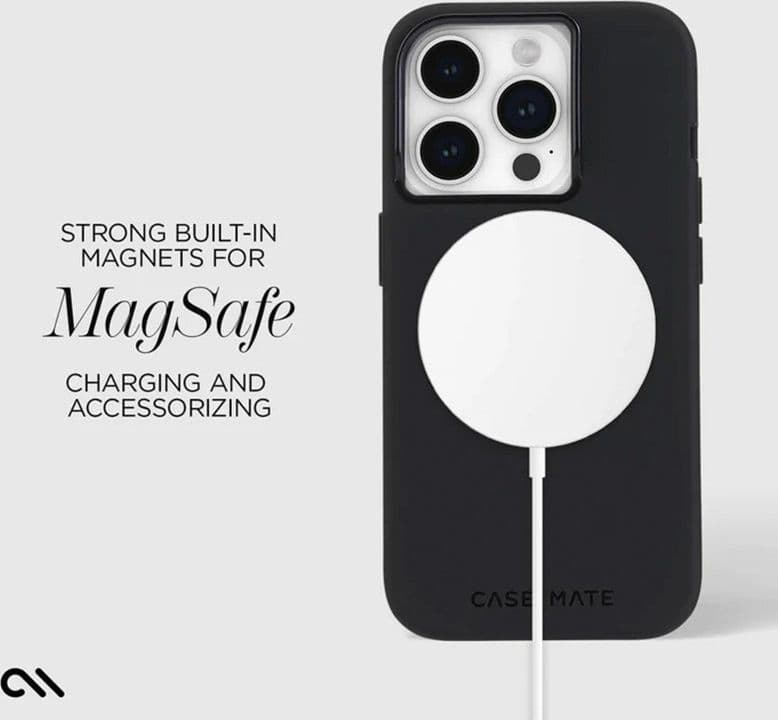 Case-Mate Silicone MagSafe - Case iPhone 15 Pro (Black) - 4
