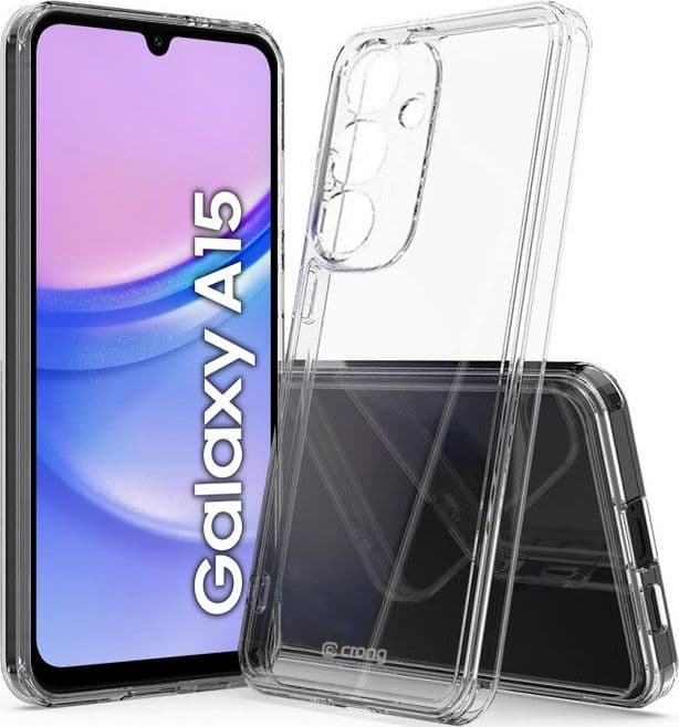 Crong Crystal Shield Cover - Custodia per Samsung Galaxy A15 5G (Trasparente) - 3
