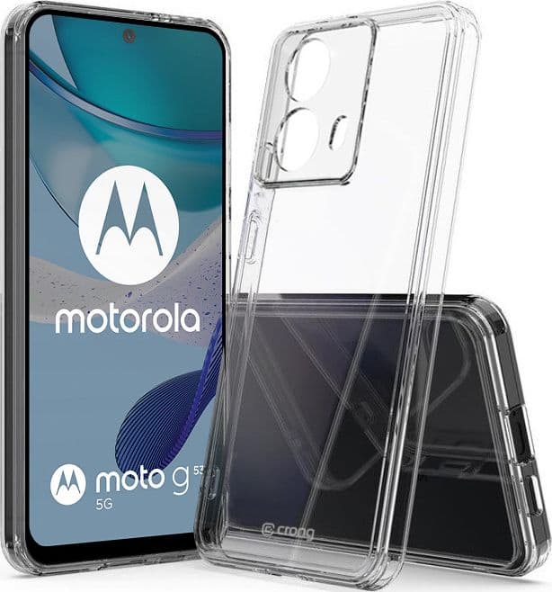 Crong Crystal Shield Cover - Custodia per Motorola Moto G53 (trasparente)