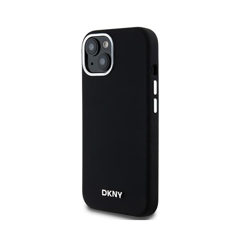 DKNY Liquid Silicone Small Metal Logo MagSafe - Case for iPhone 15 Plus / 14 Plus (black) - 2