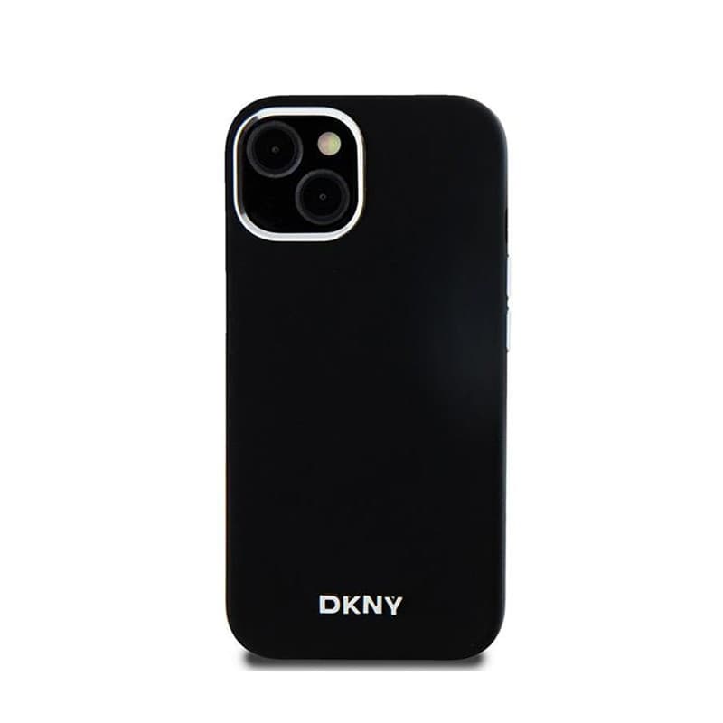 DKNY Liquid Silicone Small Metal Logo MagSafe - Case for iPhone 15 Plus / 14 Plus (black) - 3