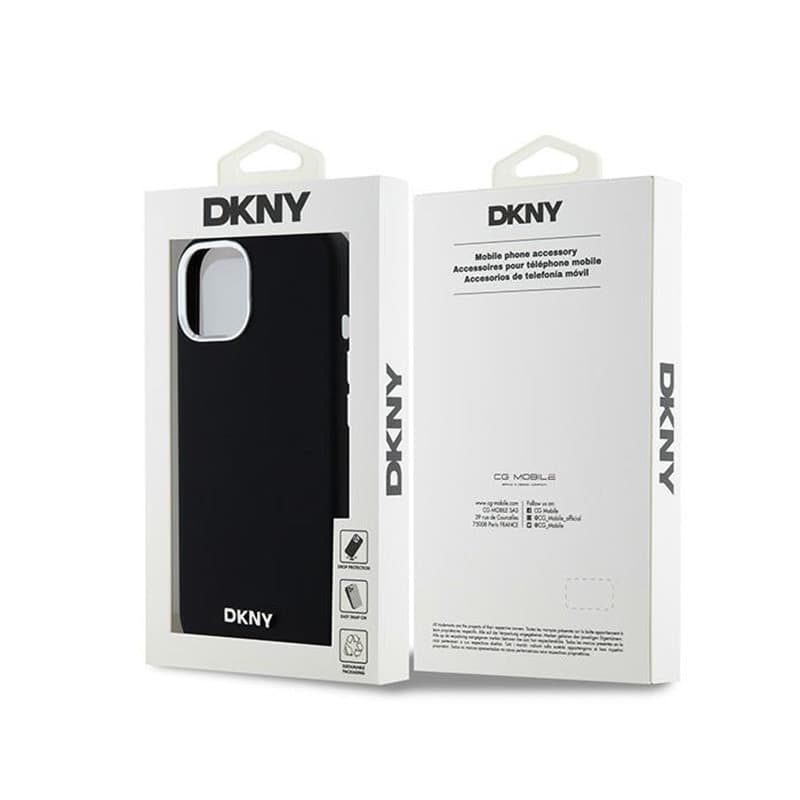 DKNY Liquid Silicone Small Metal Logo MagSafe - Case for iPhone 15 Plus / 14 Plus (black) - 8