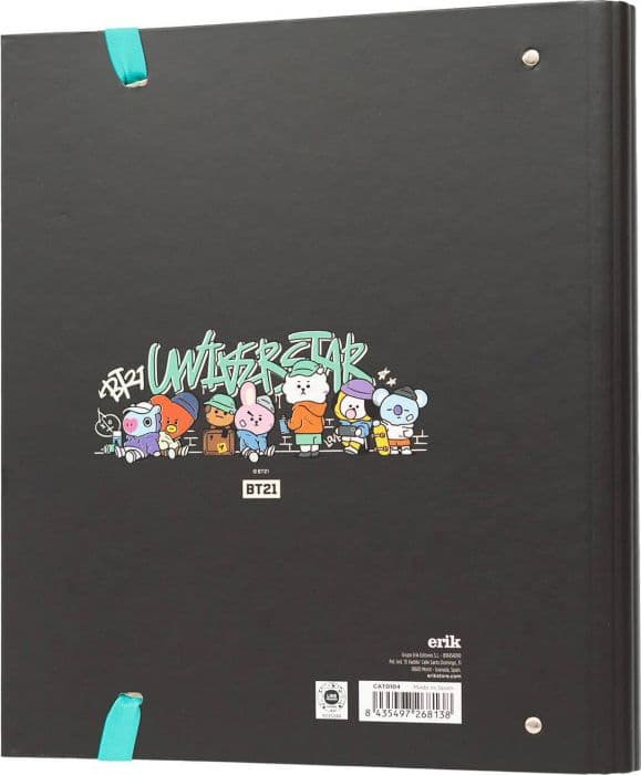 BT21 - Street Mood collection A4 binder with sheets (4 rings, rubber band) - 2